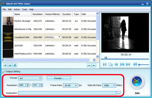 Xilisoft AVI MPEG Joiner Tutorial: Convert among AVI MPEG videos