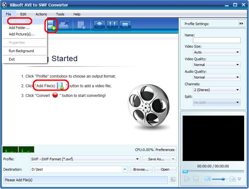 Xilisoft AVI to SWF Converter