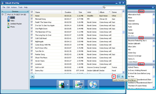 iPod rip, ipod transfer