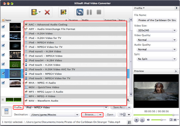 Xilisoft iPod Video Converter for Mac