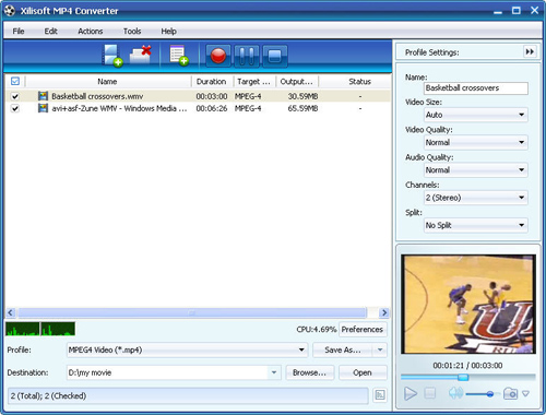 Convert WMV to MP4