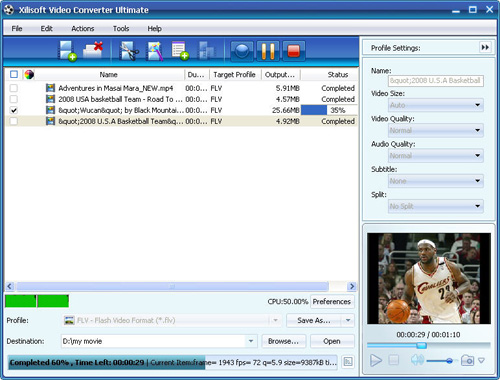 MP4 to FLV converter, video converter