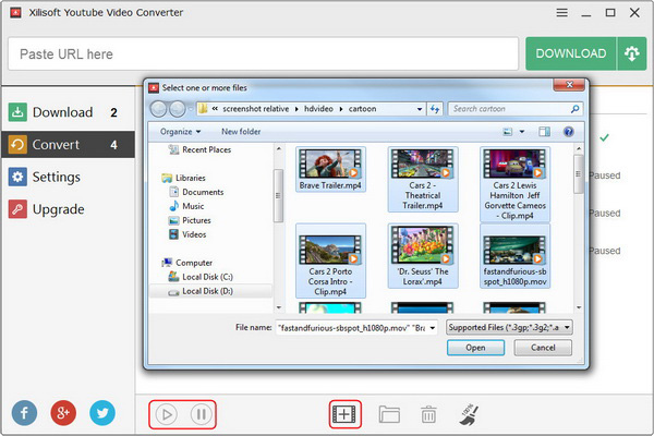 Convert FLV/MP4 videos to other video formats