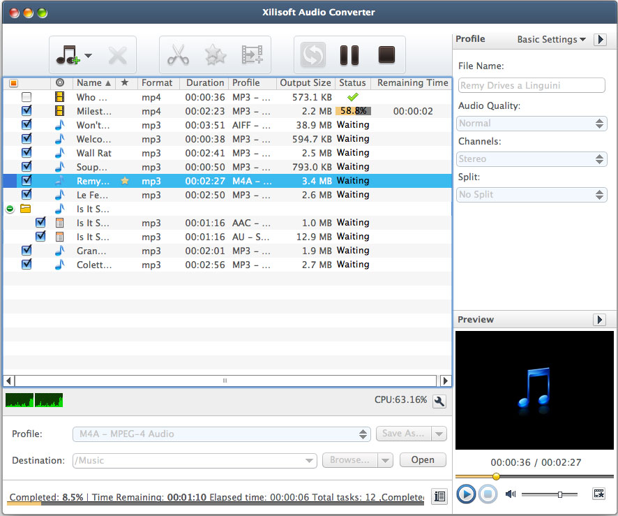 Xilisoft Audio Converter for Mac 
