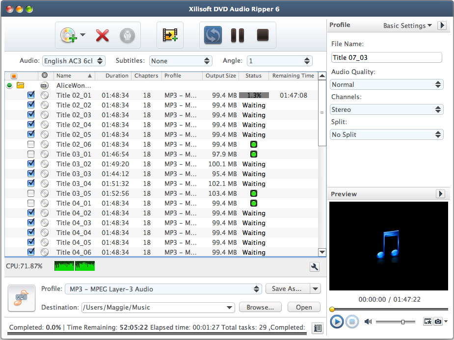 DVD Audio Extractor is a powerful software DVD audio extracting / ripping tool.