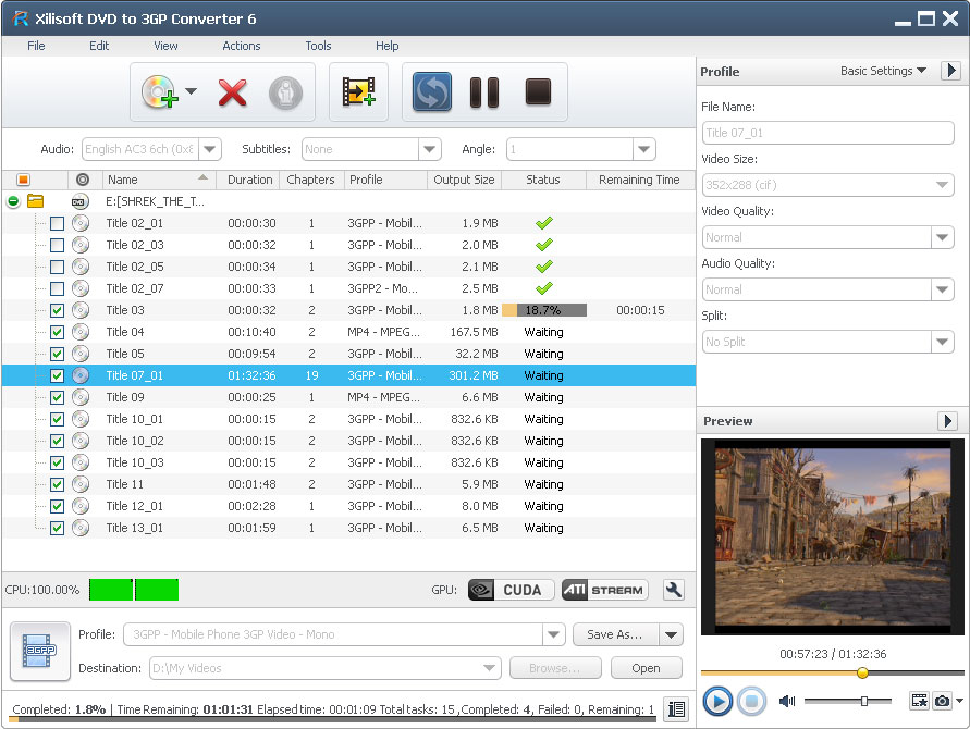 Xilisoft DVD to 3GP Converter - 3GP converter, convert DVD to 3GP