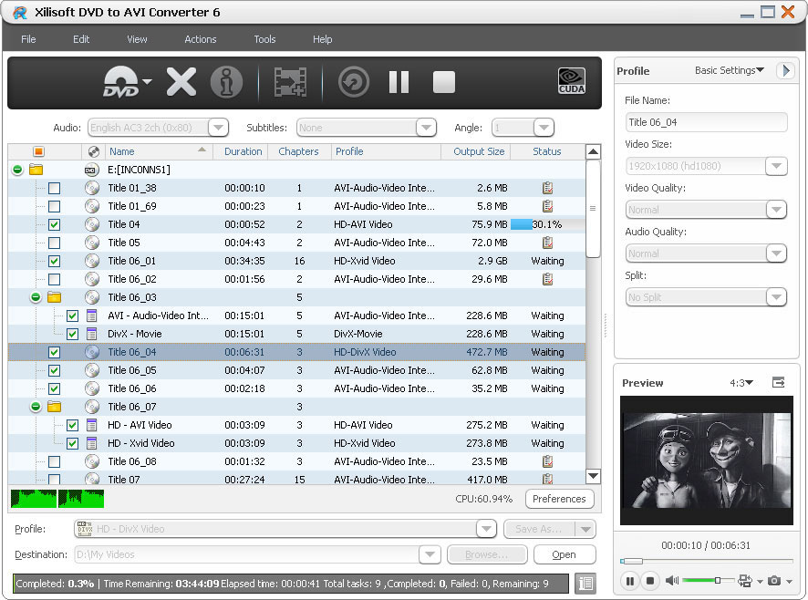 Xilisoft DVD to AVI Converter