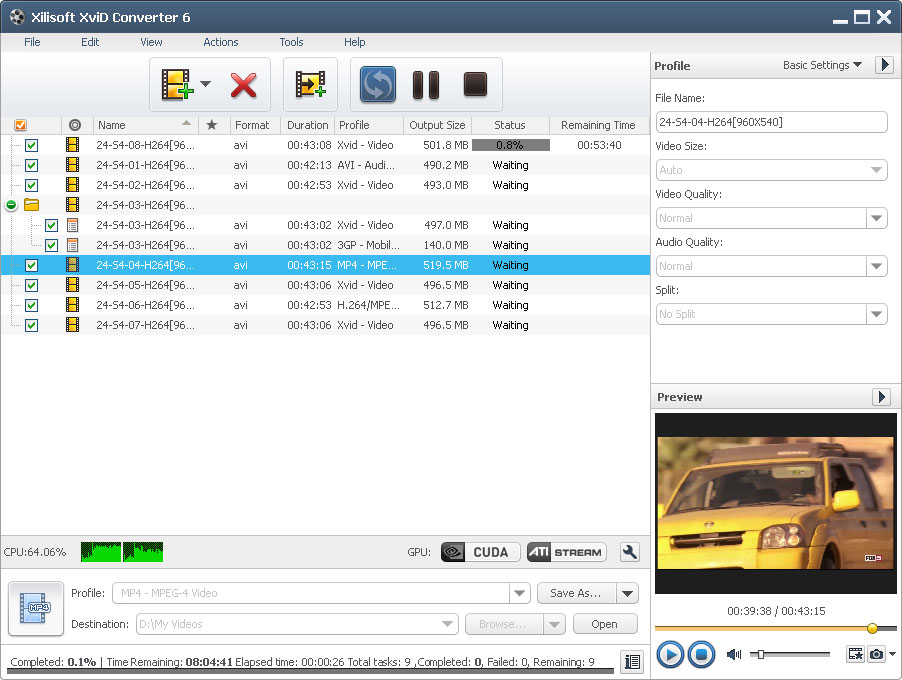 mp4 to xvid converter free