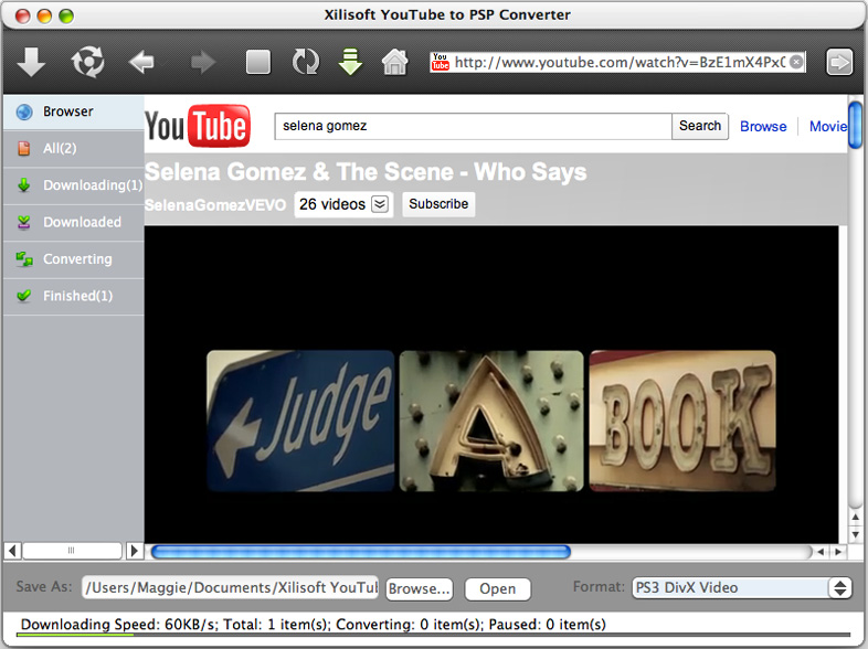YouTube to PSP Converter for Mac 