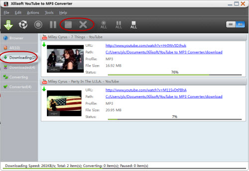 Manage the YouTube to MP3 Conversion Tasks